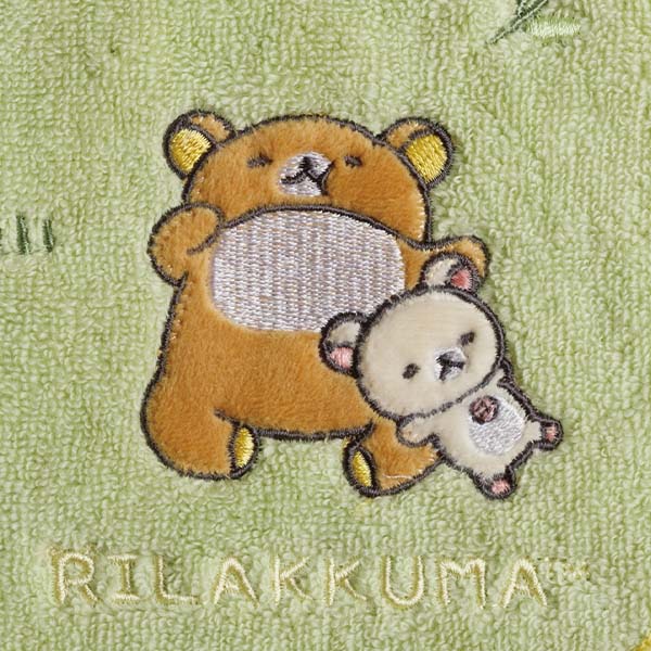 Rilakkuma & Korilakkuma mini Towel Green Manpuku Maku maku San-X Japan