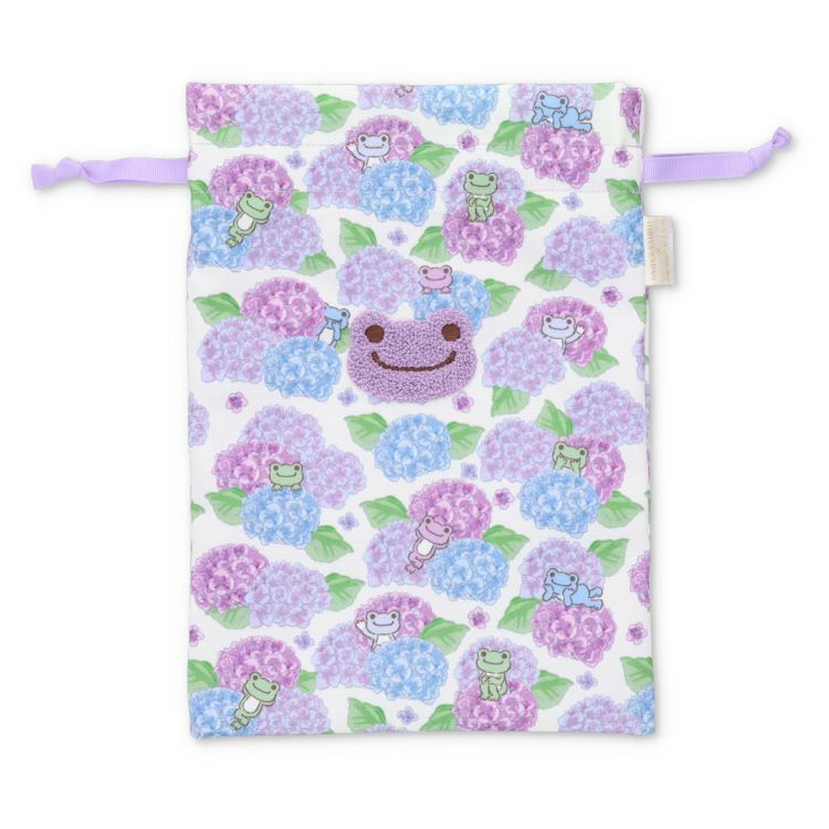Pickles the Frog Drawstring Pouch Hibiyakadan Flower Japan 2025