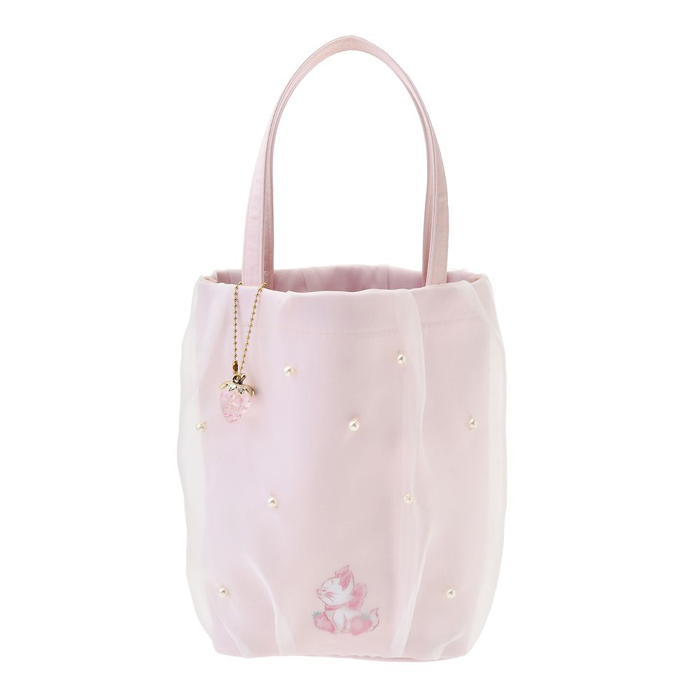 The Aristocats Marie Cat Tote Bag with Charm STRAWBERRY Disney Store Japan