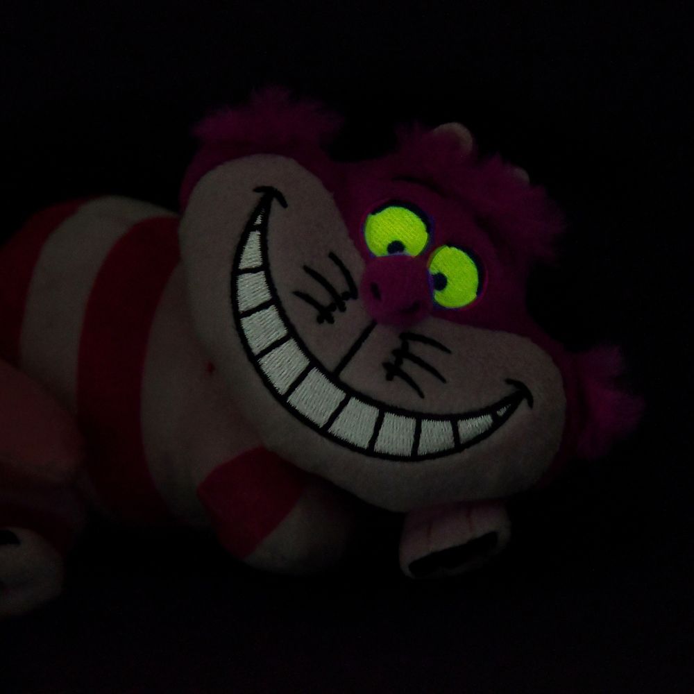 Cheshire Cat Plush Keychain Phosphorescent Pink Disney Store Japan Alice