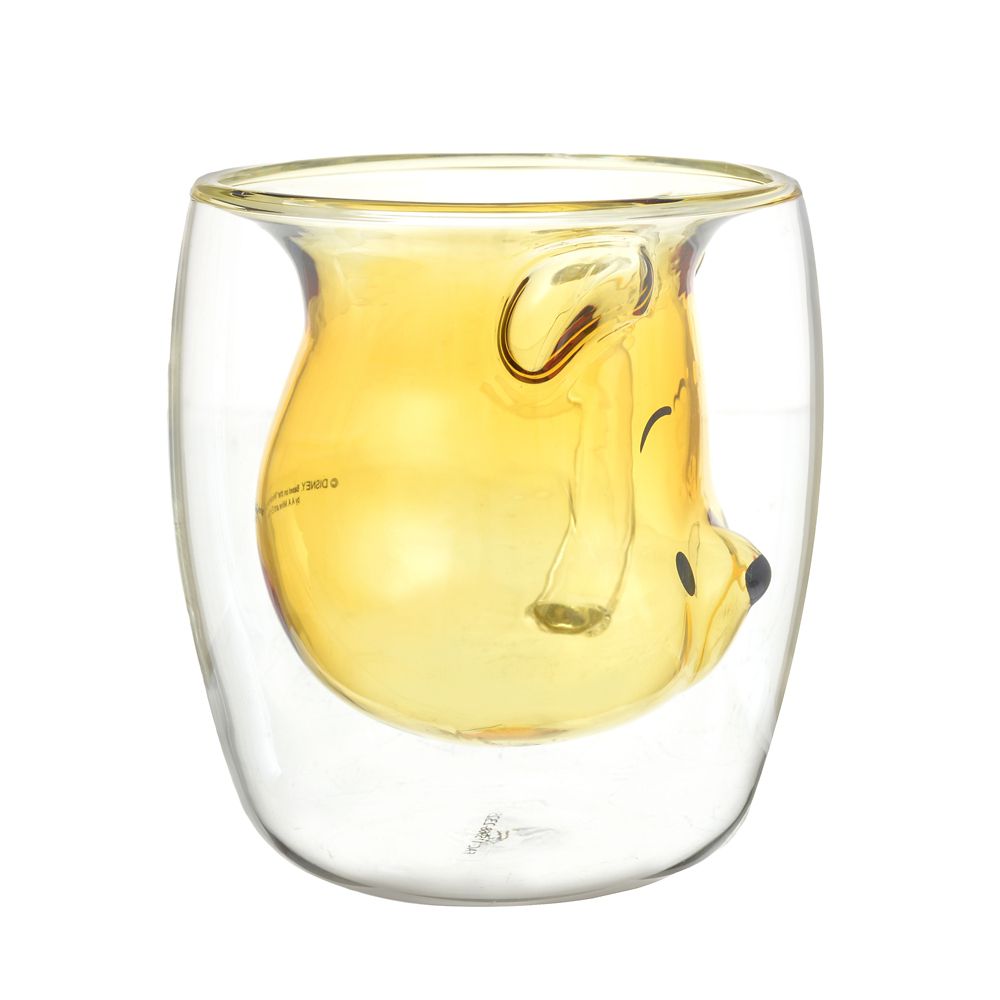 Winnie the Pooh Double Wall Glass Mug Cup Disney Store Japan 2025 Drinkware