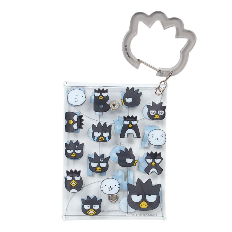 Bad Badtz-Maru Clear Pouch with Carabiner Funny Face Sanrio Japan