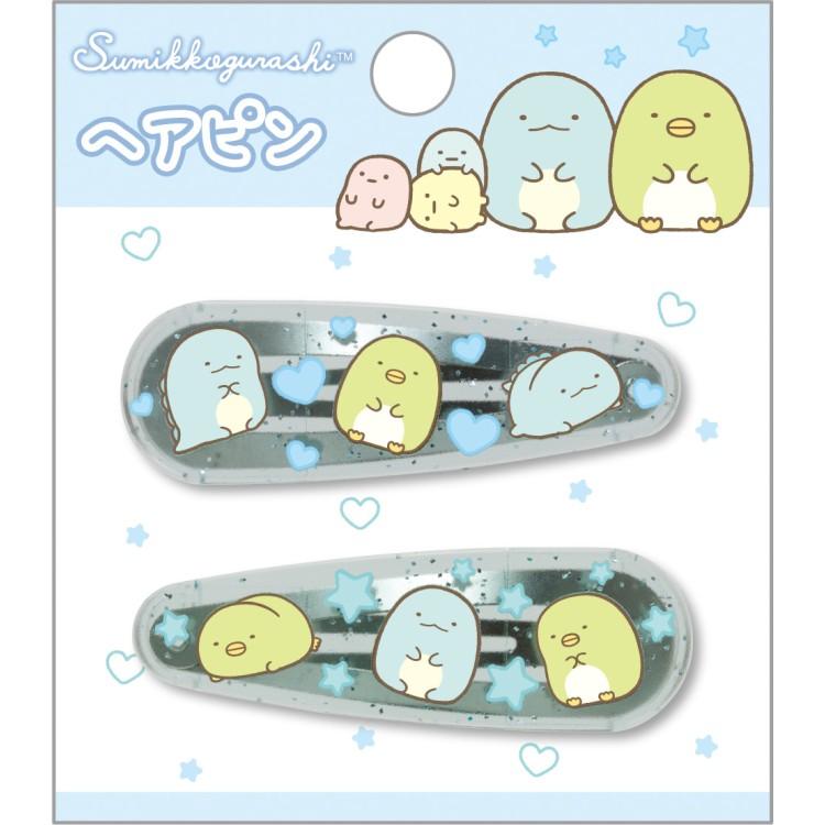 Sumikko Gurashi Penguin ? & Tokage Lizard Hair Pin Set Glitter San-X Japan 2025