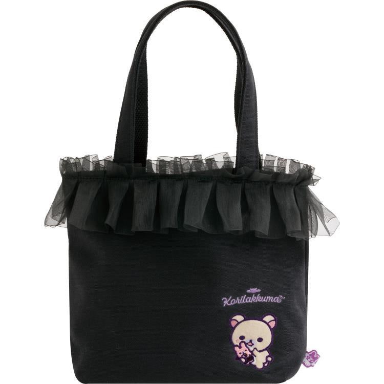 Korilakkuma mini Tote Bag Tulle Lace Black Little Devil San-X Japan Rilakkuma