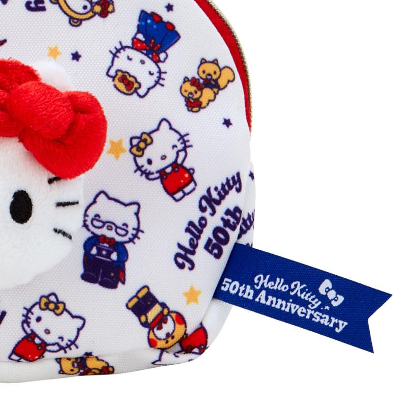 Hello Kitty 50th Anniversary Boa Face Pouch Sanrio Japan 2024