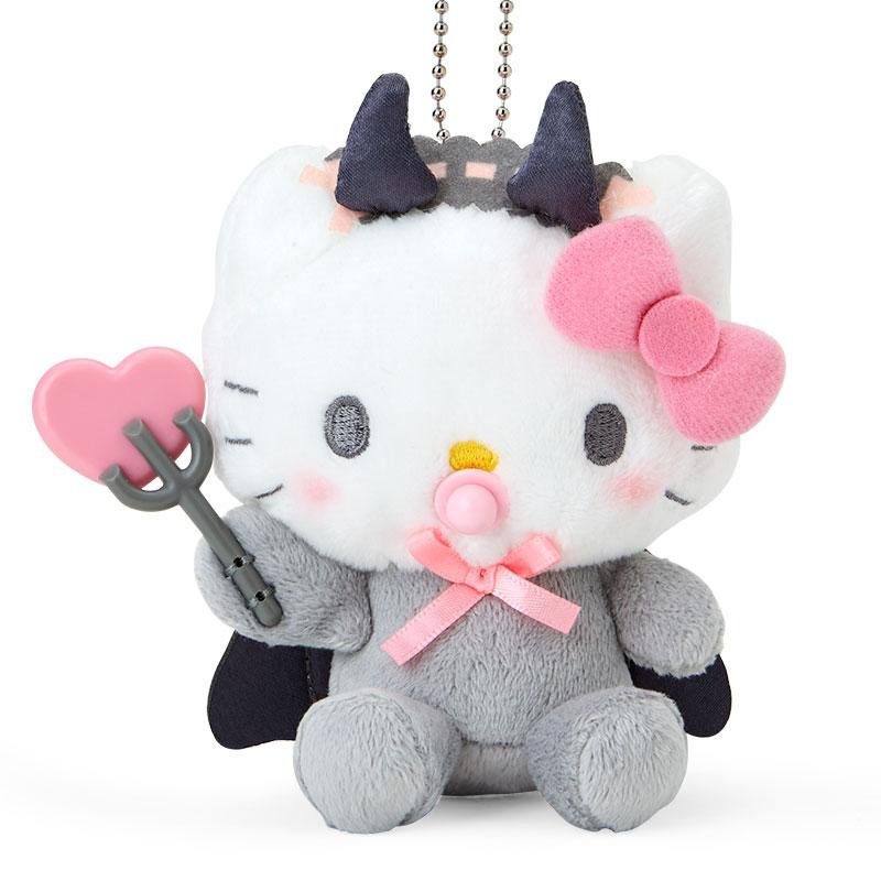 Hello Kitty Plush Mascot Holder Keychain Baby Devil Sanrio Japan 2024