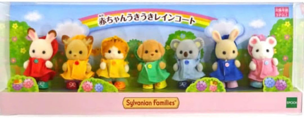Sylvanian Families Baby Happy Raincoat Pretend Play Doll Set EPOCH Japan