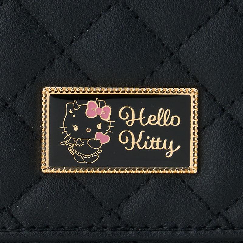 Hello Kitty Clasp Trifold Wallet Quilt Black Sanrio Japan 2025
