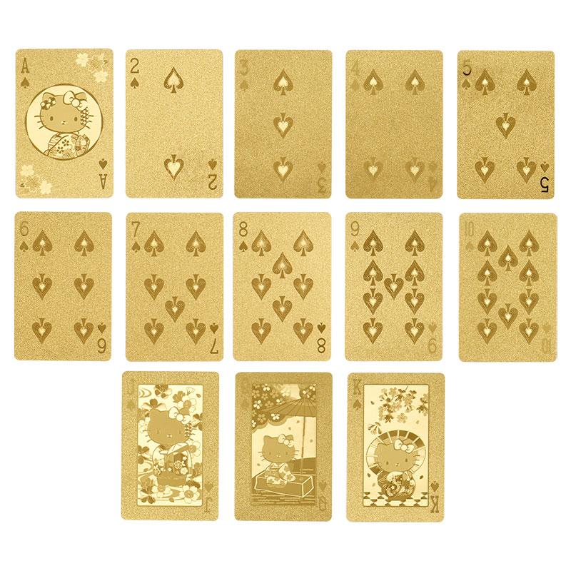 Hello Kitty Playing Cards Japanese style Gold Color Sanrio Japan 2024