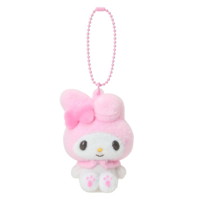 My Melody Flocky Mascot Holder Keychain Sanrio Japan 2025