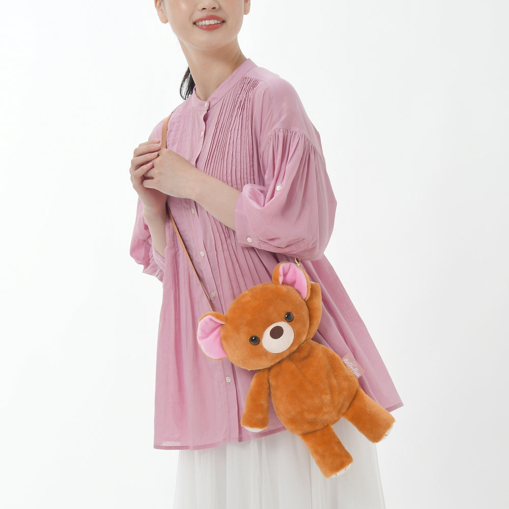 Michael's Teddy Bear Plush Pochette Bag FEEL LIKE PETER PAN Disney Store Japan