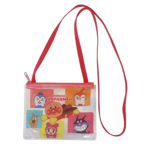 Anpanman Kids Pochette Bag Block Pattern Japan