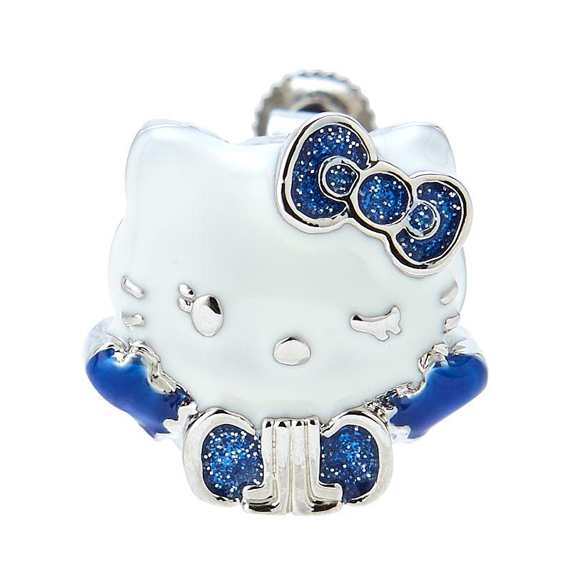 Hello Kitty 50th LANVIN en Bleu Non Pierced Earring Blue Sanrio Japan