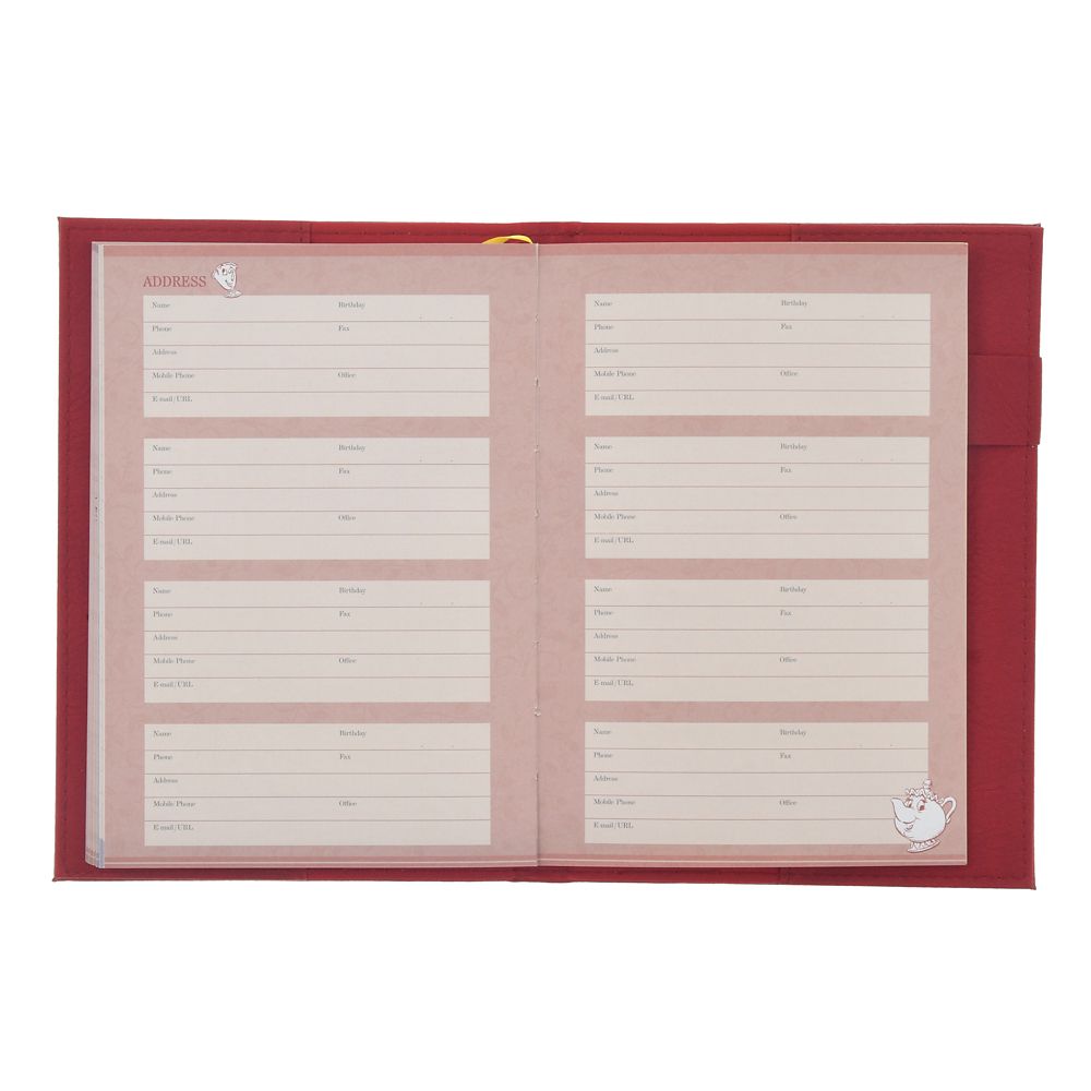 Beauty and the Beast 2026 Schedule Book B6 Weekly Emboss Disney Store Japan