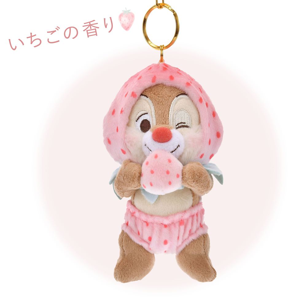 Dale Plush Keychain STRAWBERRY COLLECTION Disney Store Japan 2025