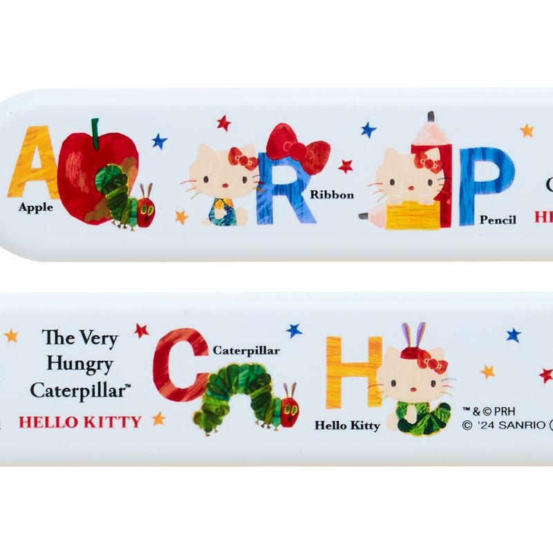 Hello Kitty & The Very Hungry Caterpillar Chopsticks with Case Sanrio Japan 2024