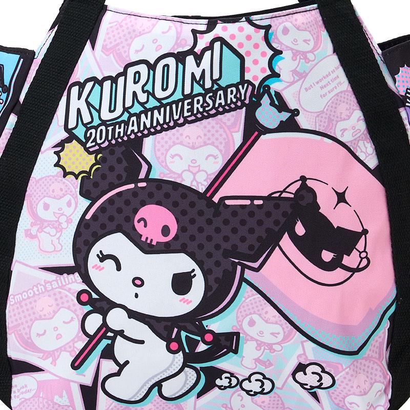 Kuromi Print Tote Bag Comic Black Pink Sanrio Japan 2025