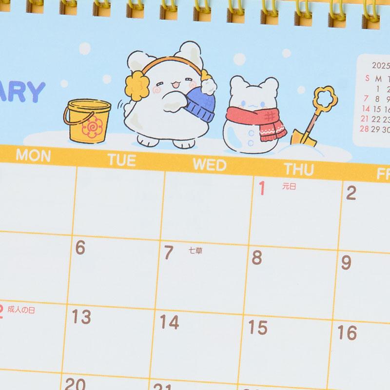 Hanamaruobake Ring Calendar Desktop 2026 Sanrio Japan