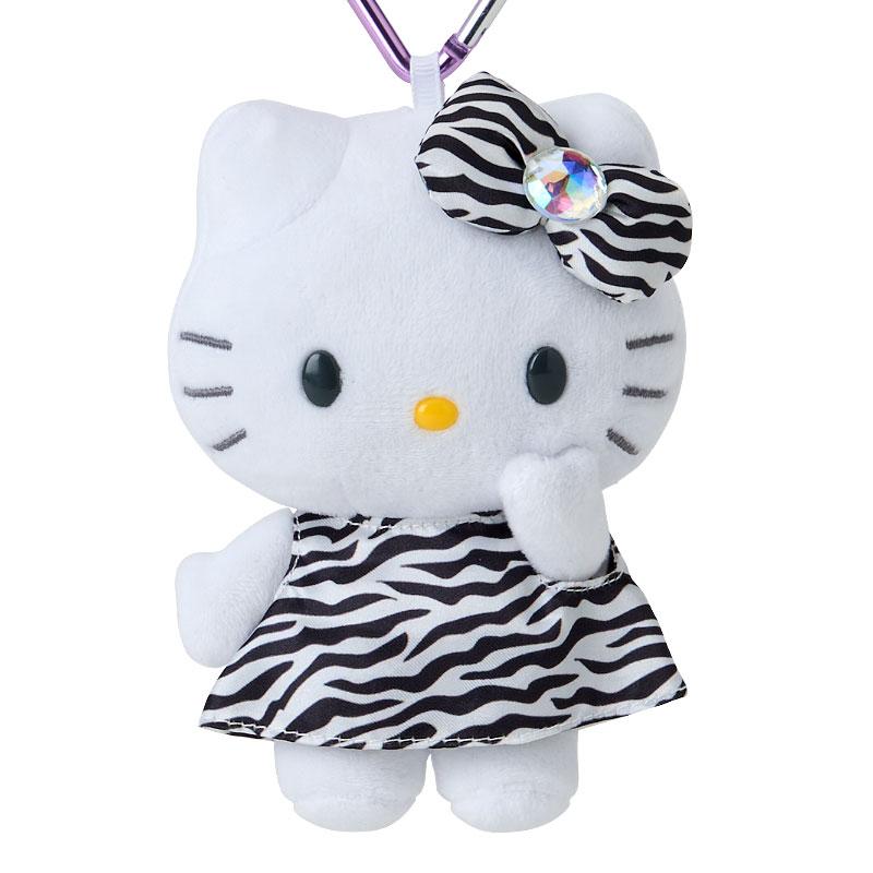 Hello Kitty Plush Keychain With Tail Zebra GOGO GAL Collection Sanrio Japan