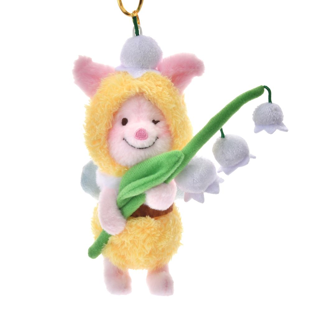Piglet Plush Keychain Flower Garden Disney Store Japan 2025 Winnie the Pooh