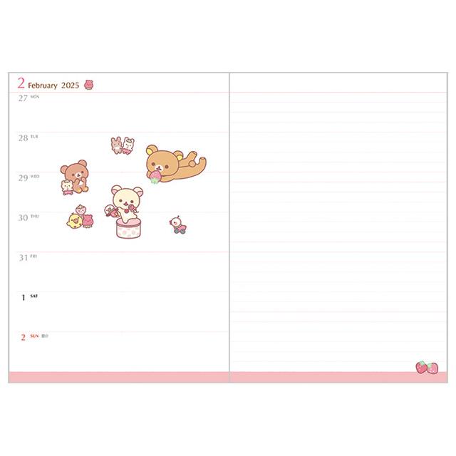 Rilakkuma 2025 Schedule Book B6 Weekly San-X Japan