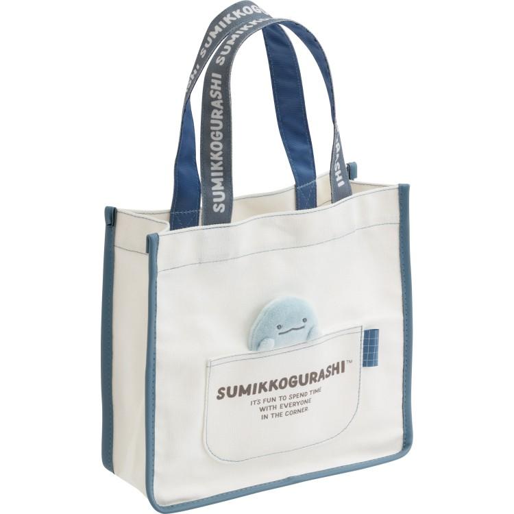 Sumikko Gurashi Tokage Lizard Canvas mini Tote Bag Blue San-X Japan 2025