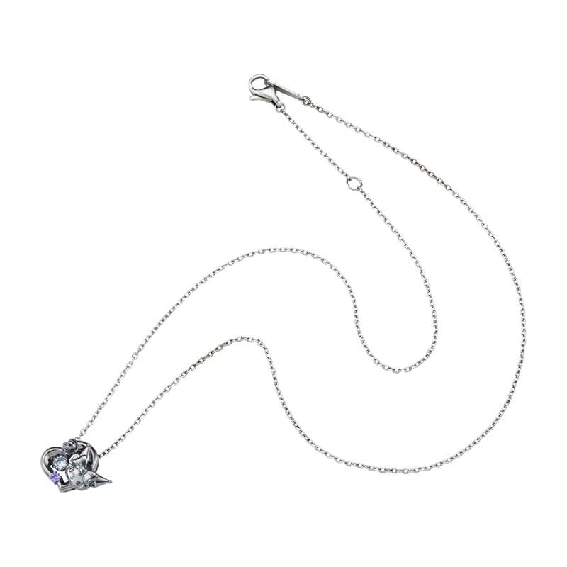 Kuromi 20th Anniversary Dancing Stone Necklace Heart Black Sanrio Japan 2025