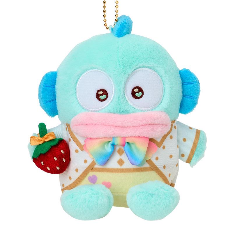 Hangyodon Plush Mascot Holder Keychain Strawberry News 50th Sanrio Japan