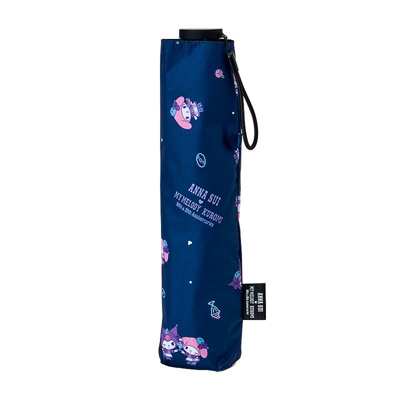 My Melody & Kuromi ANNA SUI Folding Umbrella Navy Sanrio Japan 2025