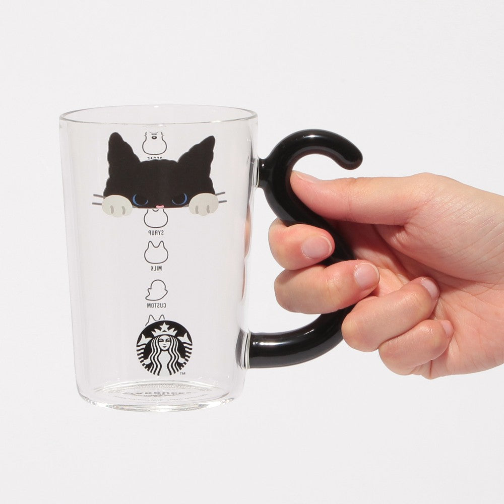 Starbucks Japan Halloween 2025 Cat Glass Mug Cup 296ml