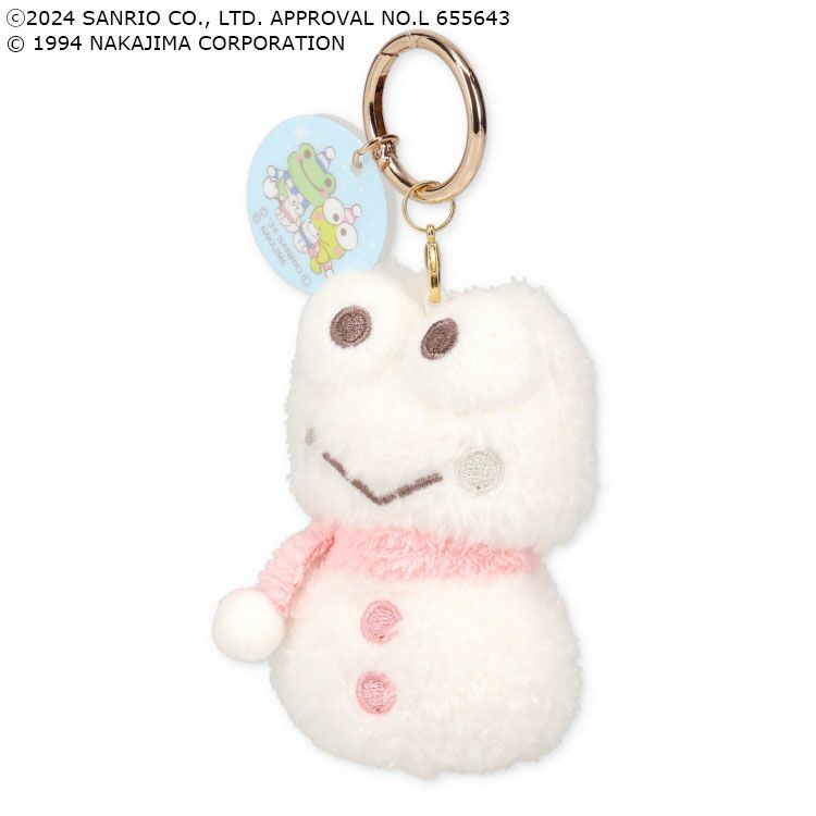 Kero Kero keroppi Carabiner Plush Keychain Snowman Pink Pickles the Frog Japan