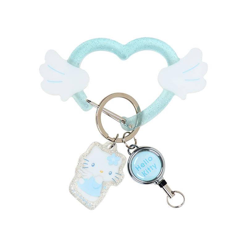 Hello Kitty Acrylic Karabiner Key Holder Reel Sparkling Angel Sanrio Japan 2025