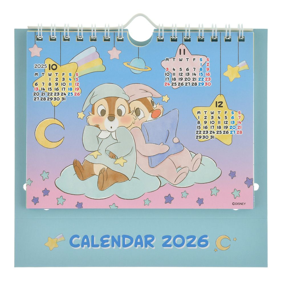 Chip & Dale Calendar Desktop 2026 Pop Up Costume Disney Store Japan