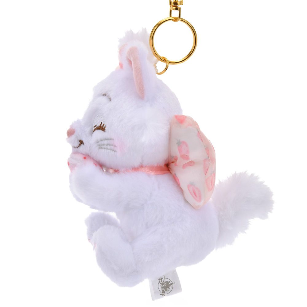 The Aristocats Marie Cat Plush Keychain STRAWBERRY COLLECTION Disney Store Japan