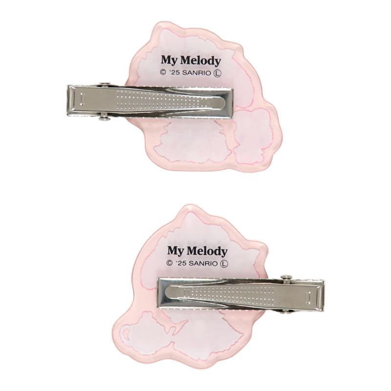 My Melody Acrylic Hair Clip White Strawberry Tea Time Sanrio Japan 2025