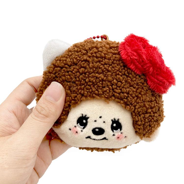 Monchhichi Hello Kitty Plush mini Pouch Face Sanrio Japan