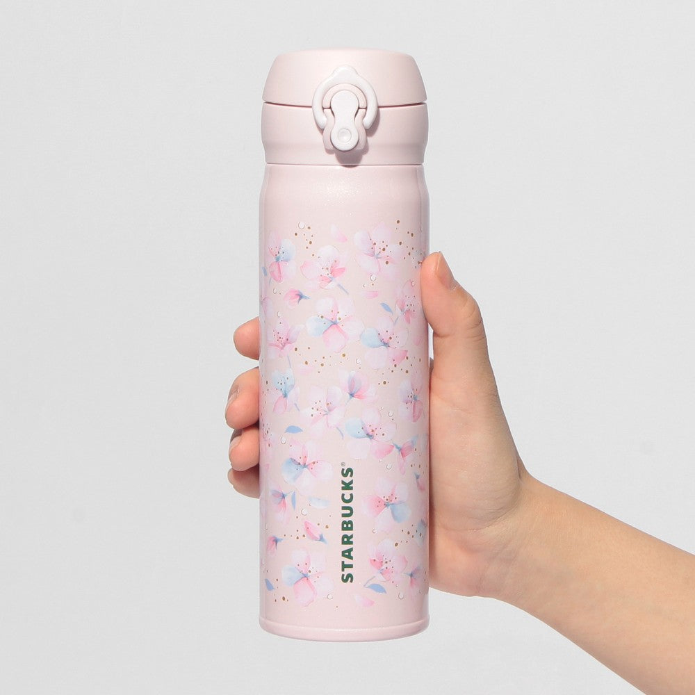 Starbucks Japan SAKURA 2025 Thermos Handy Stainless Bottle Pale Pink 500ml