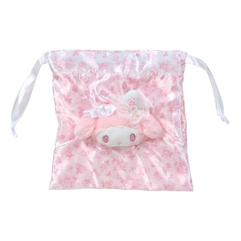 My Melody Boa Drawstring Pouch Face White Strawberry Tea Time Sanrio Japan 2025