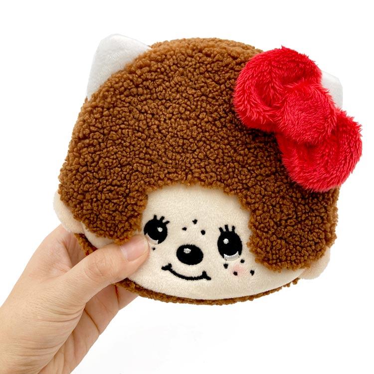 Monchhichi Hello Kitty Plush Pouch Face Sanrio Japan