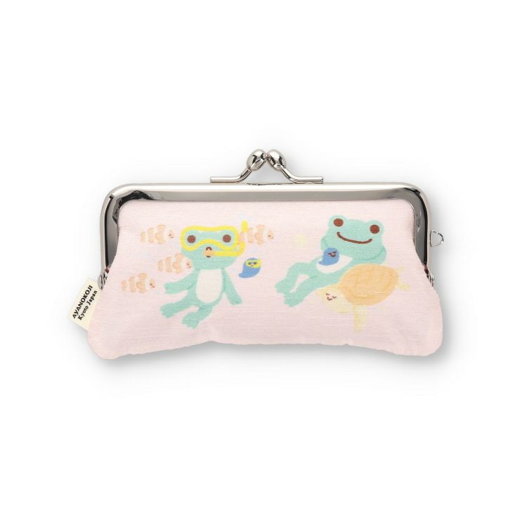 Pickles the Frog Clasp Pouch Sea Friends Pink AYANOKOJI Japan 2025