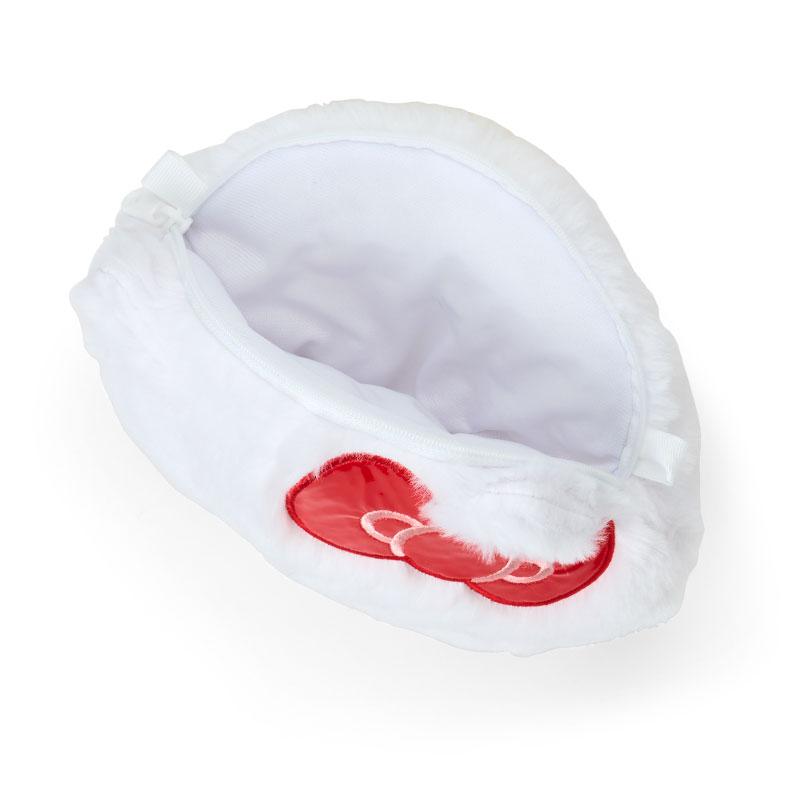 Hello Kitty Fur Shoulder Bag Face Shape White Sanrio Japan 2025