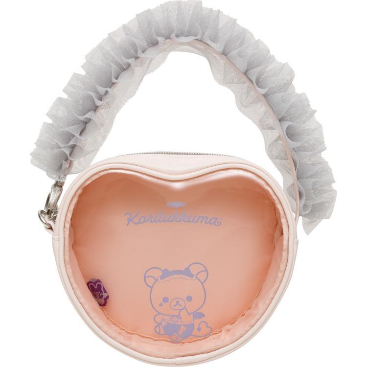 Korilakkuma Clear Pouch Heart White Little Devil San-X Japan 2025 Rilakkuma