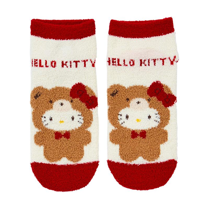 Hello Kitty Socks Mokomoko Fluffy Bear Red Sanrio Japan 2024