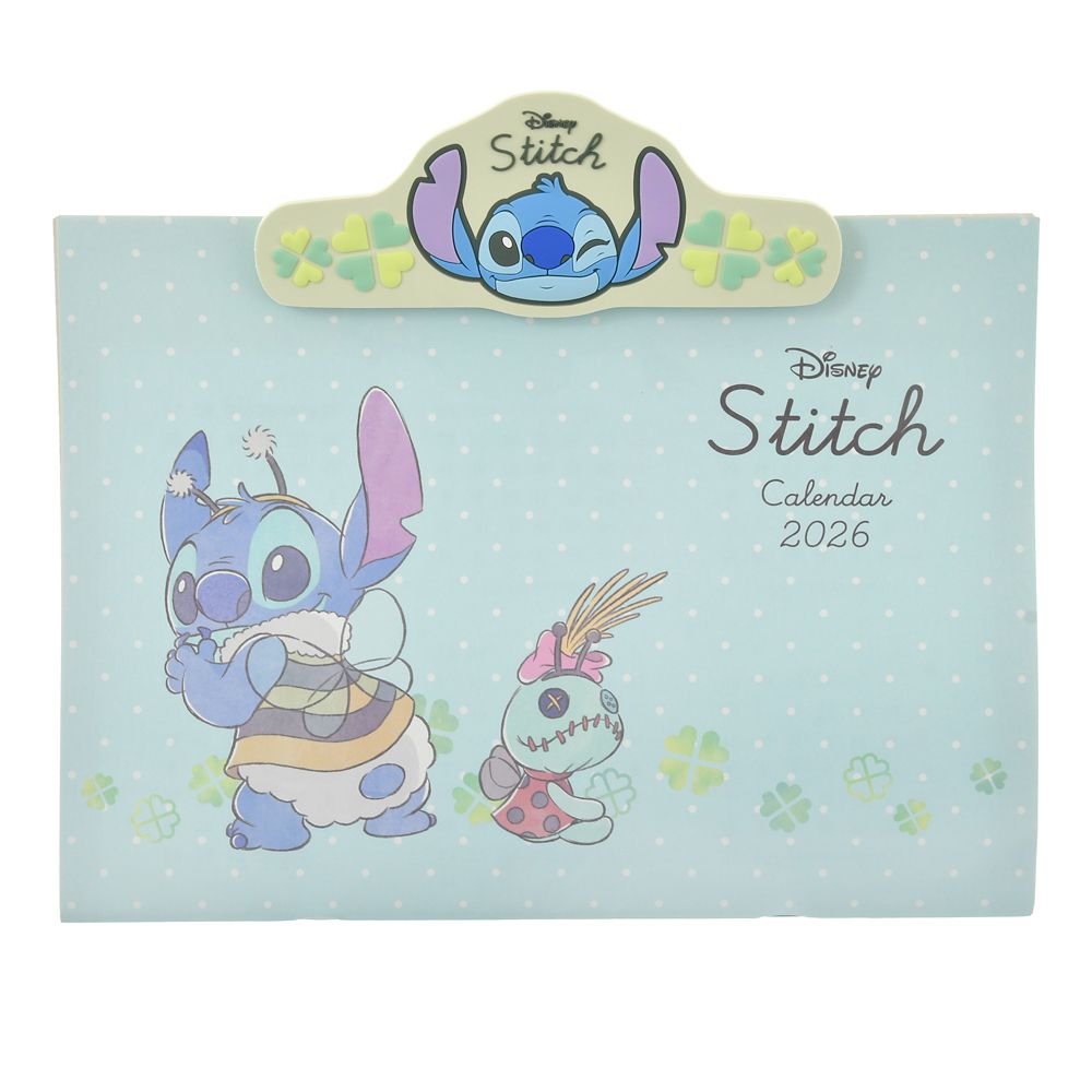 Stitch & Scrump Wall Calendar with Clip 2026 Disney Store Japan