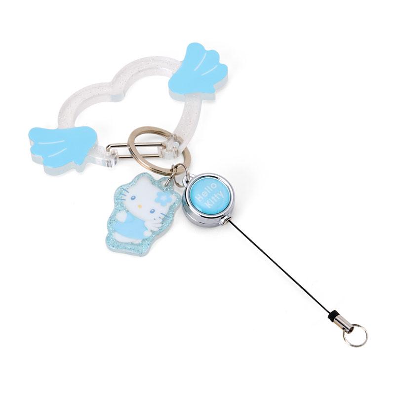 Hello Kitty Acrylic Karabiner Key Holder Blue Sparkling Angel Sanrio Japan 2025