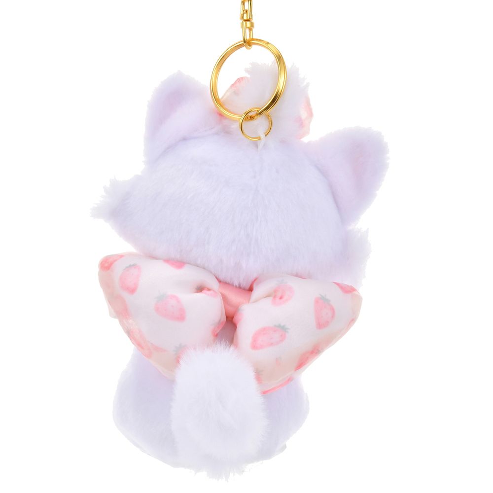 The Aristocats Marie Cat Plush Keychain STRAWBERRY COLLECTION Disney Store Japan