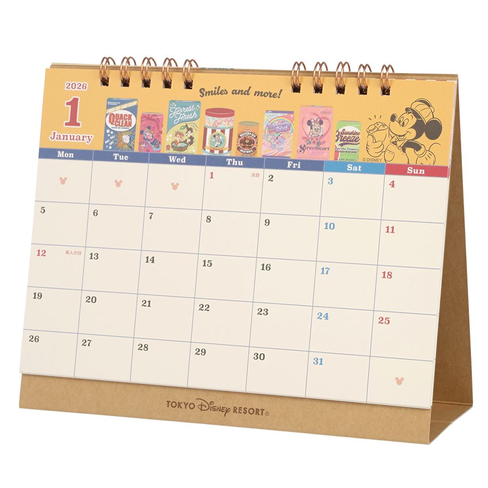 Mickey & Friends Calendar Desktop 2026 Disney Resort Store Japan Limit