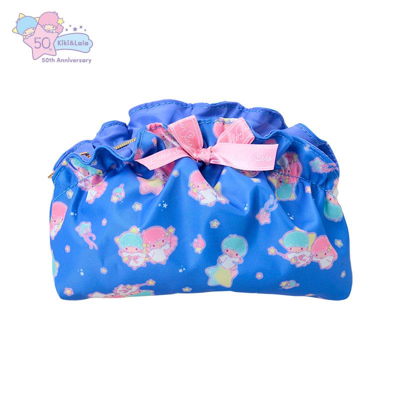 Little Twin Stars Kiki Lala Frill Pouch Blue Sanrio Japan 2025