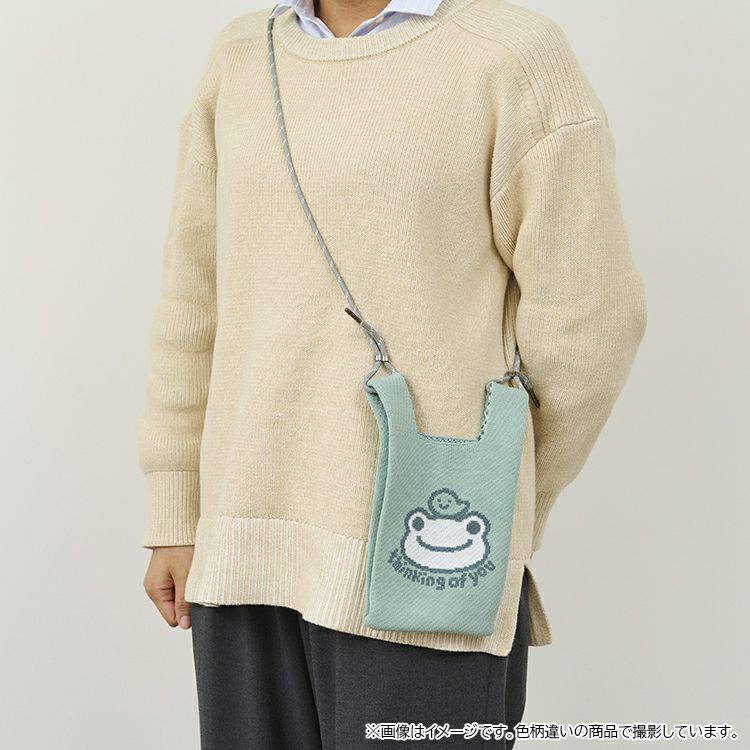 Pickles the Frog Knit Sacoche Shoulder Bag Beige Japan 2024