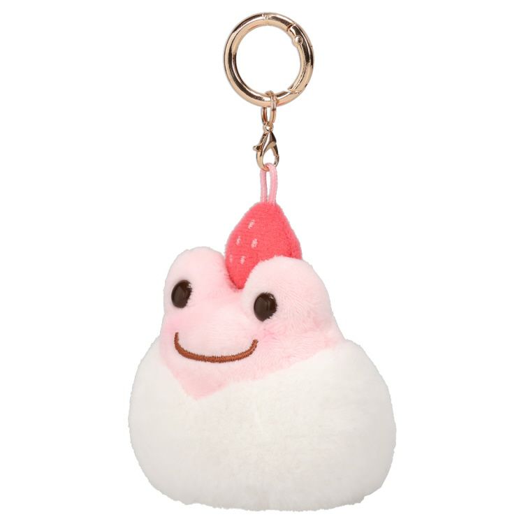 Pickles the Frog Plush Keychain Retro Cafe Strawberry Daifuku Japan 2025